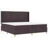 vidaXL Boxspringbett mit Matratze Dunkelbraun 200 x 200 cm Stoff