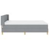 vidaXL Boxspringbett mit Matratze Hellgrau 200 x 160 cm Stoff