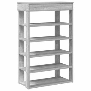 vidaXL Schuhregal Grau Sonoma 60x30x98 cm Holzwerkstoff