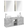 vidaXL Badezimmerschrank-Set 5 stk. Betongrau Holzwerkstoff