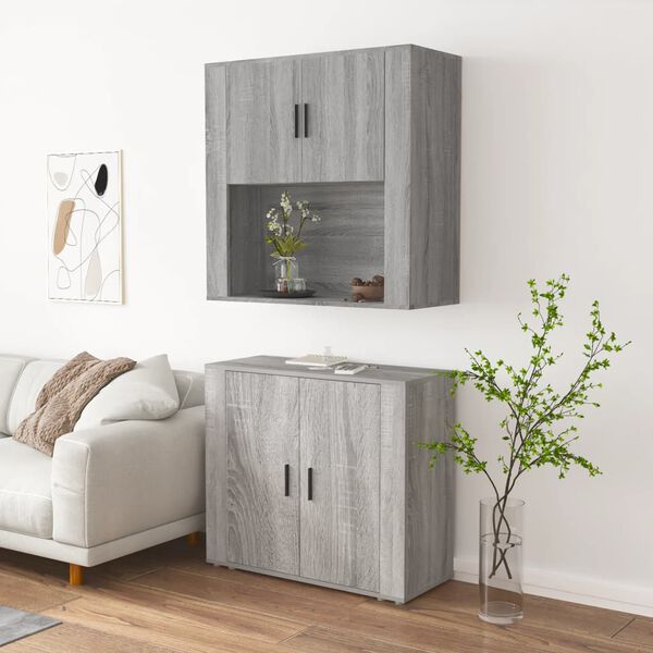 vidaXL Highboard Grau Sonoma Holzwerkstoff