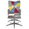 vidaXL Relaxsessel mit Hocker Patchwork Stoff