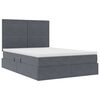 vidaXL Bett mit Stauraum und LED mit LED Dunkelgrau 140 x 190 cm Samt