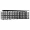 vidaXL Outdoor-Hundezwinger mit Dach Stahl 14,75 m&sup2;