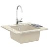 vidaXL Waschbecken Beige 430 x 460 mm 80% Quarz und 20% Harz