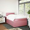 vidaXL Boxspringbett mit Matratze Rosa 120x190 cm Samt