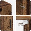 vidaXL Wandschrank Altholz 69,5 x 34 x 90 cm Holzwerkstoff