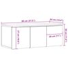 vidaXL TV-Schrank Artisan-Eiche 80x34x30 cm Holzwerkstoff