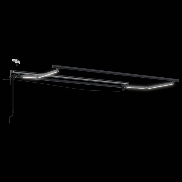 vidaXL Elektrische Markisenrahmen mit LEDs Anthrazit 3 x 2 m Aluminium