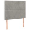 vidaXL Kopfteil Hellgrau 100 x 5 x 118/128 cm Samt
