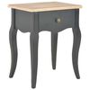 vidaXL Nachttisch Schwarz und Braun 40 x 30 x 50 cm Kiefernholz Massiv
