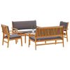 vidaXL Gartensofa-set 5 pcs Braun Massivholz Akazie