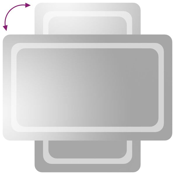 vidaXL LED-Badspiegel 50x80 cm