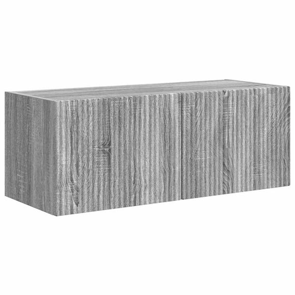 vidaXL TV-Wandschrank Graues Sonoma 78,5 x 31 x 29,5 cm Holzwerkstoff