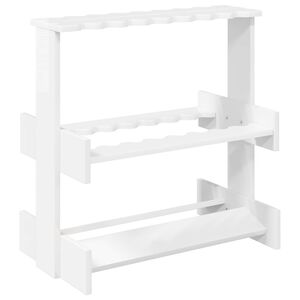 vidaXL Angelrutenhalter Holzwerkstoff 60 x 35 x 60 cm Gl&auml;nzend Wei&szlig;