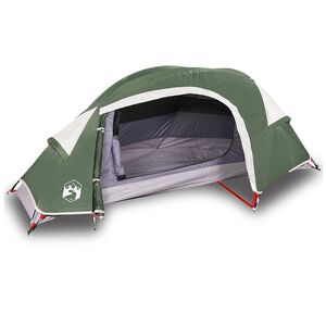 vidaXL Kuppel-Campingzelt 1 Person Gr&uuml;n Wasserdicht