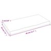 vidaXL Wandregal 40x20x2 cm Massivholz Eiche Unbehandelt