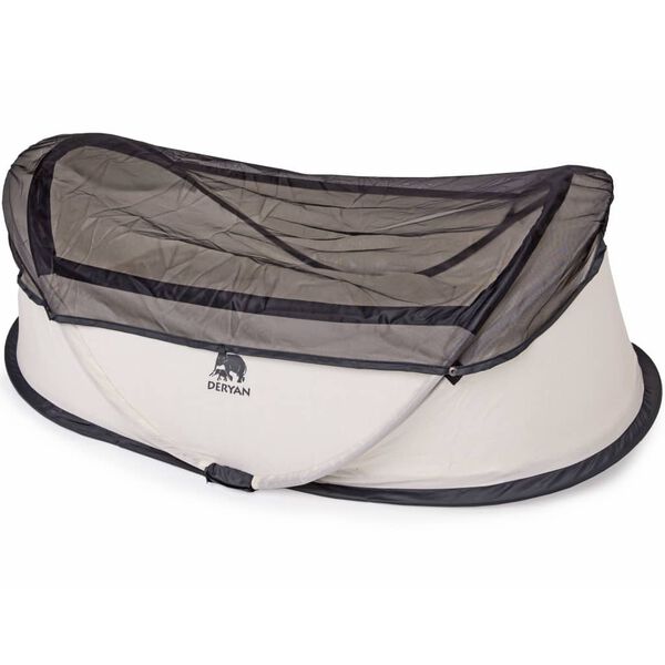 DERYAN Pop-up-Reisebett mit Moskitonetz Infant Baby Creme