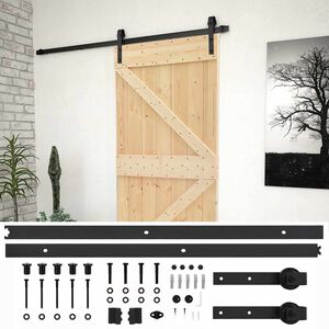 vidaXL Schiebet&uuml;r 90 x 210 cm Massives Kiefernholz