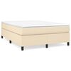 vidaXL Boxspringbett mit Matratze Creme 140x200 cm Stoff