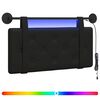 vidaXL H&auml;ngendes Kopfteil Mit LED Licht Schwarz Kunstleder