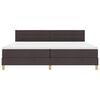 vidaXL Boxspringbett mit Matratze Dunkelbraun 200 x 200 cm Stoff