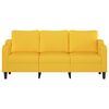 vidaXL 3-Sitzer-Sofa Hellgelb 180 cm Stoff