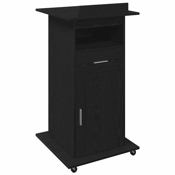 vidaXL Podium Schwarz Eichen-Optik 55 x 55 x 107 cm Holzwerkstoff