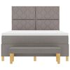 vidaXL Boxspringbett mit Matratze Taupe 160 x 200 cm Stoff