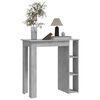 vidaXL Bartisch mit Regal Betongrau 102x50x103,5 cm Holzwerkstoff