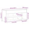 vidaXL Schuhbank Grau Sonoma 102x30,5x45 cm Holzwerkstoff
