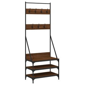 vidaXL Kleiderst&auml;nder mit Schuhablage Braun Eichen-Optik 70x40x184 cm