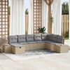 vidaXL Garten-Sofa-Set 8 pcs Beige 55 x 62 x 69 cm Poly Rattan