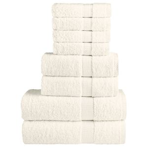 vidaXL 8 tlg. Premium-Handtuch-Set SOLUND Creme 600 g/m&sup2;