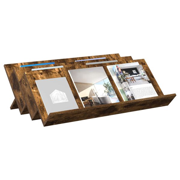 vidaXL Magazinregal Ger&auml;ucherte Eiche 90 x 53 x 28,5 cm Holzwerkstoff