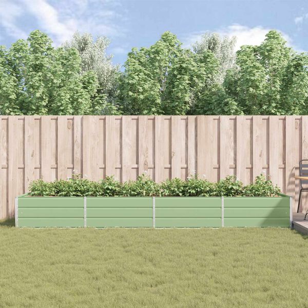 vidaXL Pflanzk&uuml;bel Pastellgr&uuml;n 195 x 100 x 45 cm Verzinkter Stahl