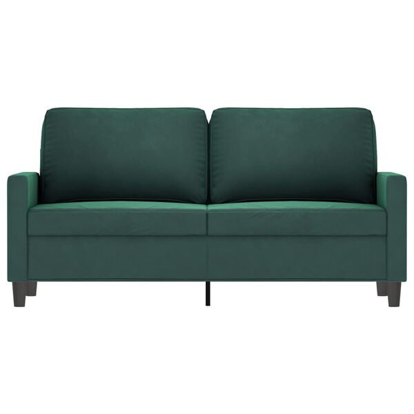 vidaXL 2-Sitzer-Sofa Dunkelgrün 140 cm Samt