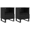 vidaXL Bettschrank Schwarz Eichen-Optik 40 x 35 x 50 cm Holzwerkstoff