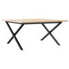 vidaXL Couchtisch X-Gestell 80x80x45cm Massivholz Kiefer und Stahl