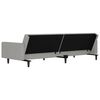vidaXL Schlafsofa 2-Sitzer mit Hocker Hellgrau Mikrofasergewebe