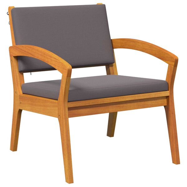 vidaXL Gartenstuhl mit Kissen 2 pcs Braun Massivholz Akazie