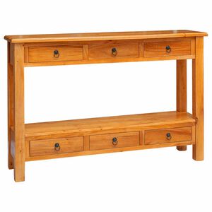 vidaXL Konsolentisch Natur 115 x 32 x 76 cm Massives Mahagoni Holz