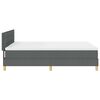 vidaXL Boxspringbett mit Matratze Dunkelgrau 160 x 200 cm Stoff