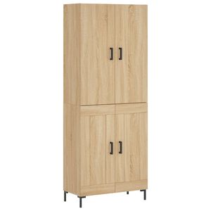 vidaXL Highboard Sonoma-Eiche 69,5x34x180 cm Holzwerkstoff