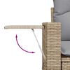vidaXL Gartensofa-set mit Kissen 10 pcs Beige und Hellgrau Poly-Rattan