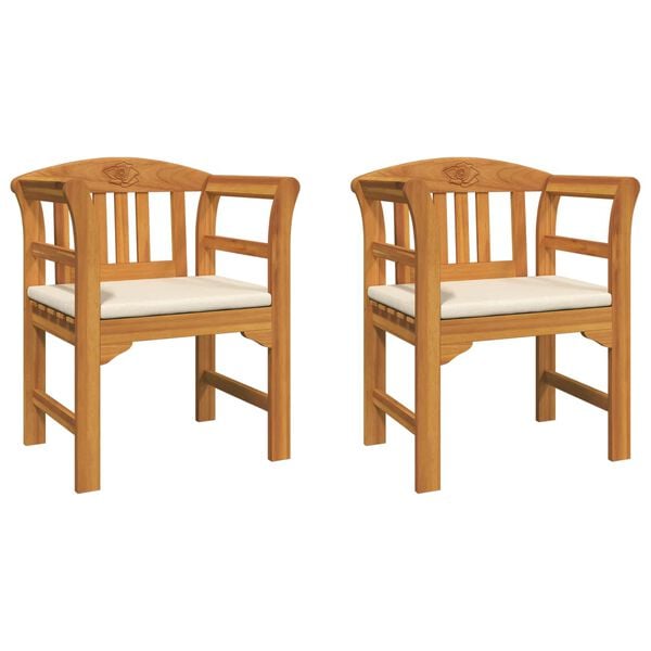 vidaXL Rosenbank Natur 68,5 x 46 x 82,5 cm Massivholz Akazie