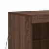 vidaXL Sideboard mit LED-Leuchten Braun Eichen-Optik 41x37x67 cm