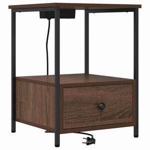 vidaXL Nachttisch Braun Eichen-Optik 42 x 41 x 56 cm Holzwerkstoff