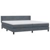 vidaXL Boxspringbett mit Matratze Dunkelgrau 200x210 cm Samt