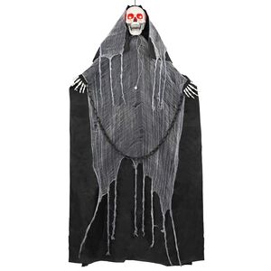 vidaXL Halloween-Sensenmann zum Aufh&auml;ngen SPOOKA Schwarz 112 x 164 cm